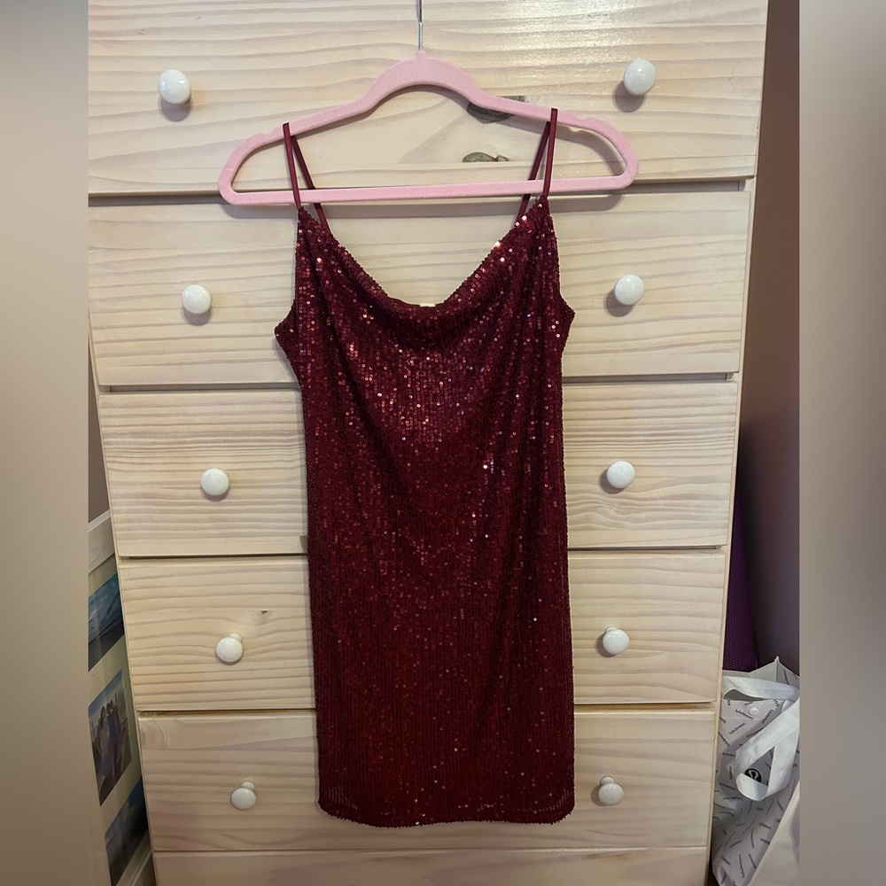 Sparkley Maroon Dress